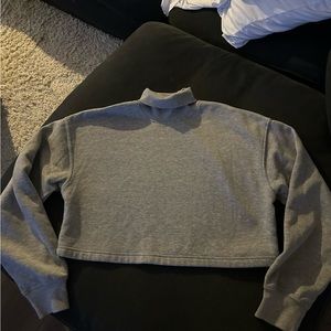 NWOT Excellent condition H & M gray cropped hoodie